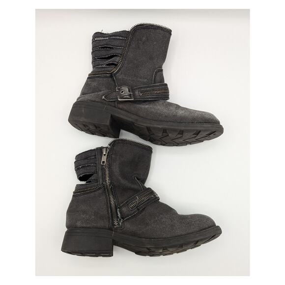 Yellow Box |  Crispina | Distressed Denim Ankle Boots | Size 6.5 - Picture 5 of 13